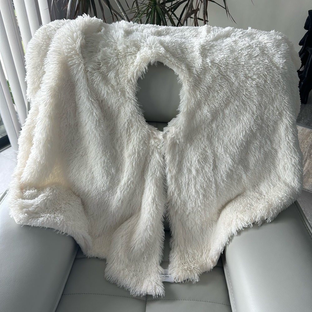 Cozy White Faux Fur Vest